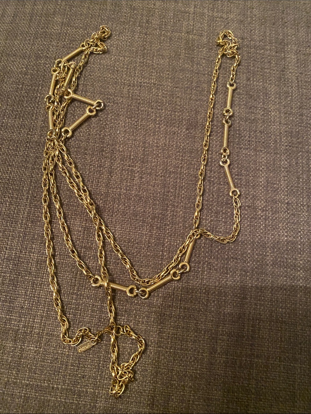 Vintage Monet Statement Chain Necklace with Monet Pendent
